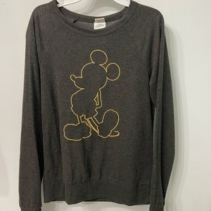 Dark Gray Mickey Mouse Long Sleeve
